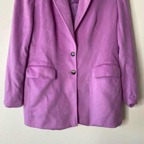 ESCADA Purple Piacenza Orylactus Italian Rabbit Wool Embellished Button Blazer - Picture 3 of 11